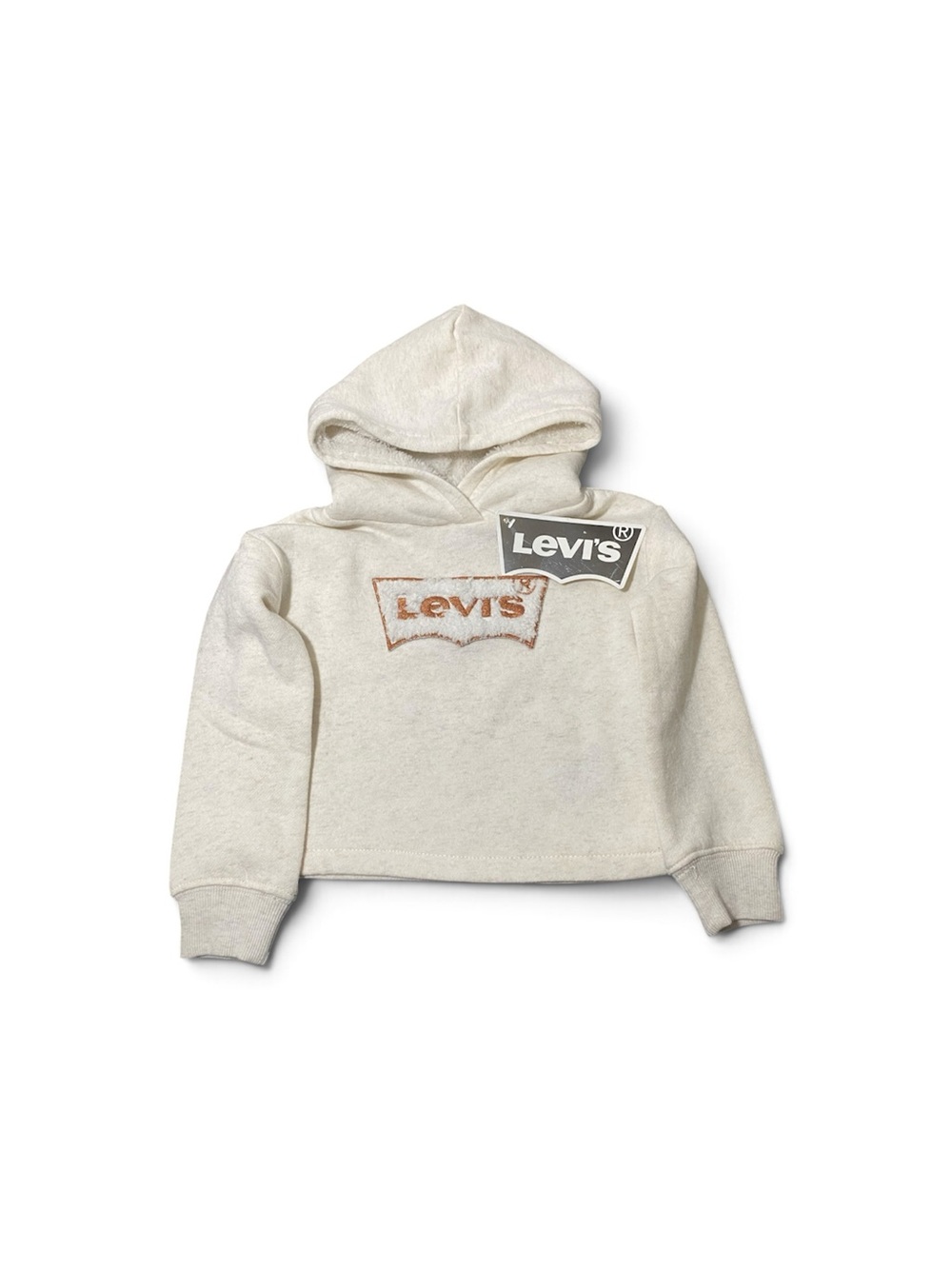 Levi Kids Sherpa Long Sleeve Logo Sweatshirt Hoodie Sz-3T NWT